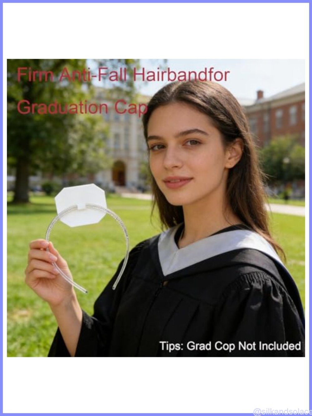 Graduation Cap Headband Insert Adjustable Anti-Fall Hair Band for Grad Cap - Picture 6 of 6